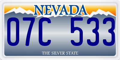 NV license plate 07C533