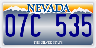 NV license plate 07C535