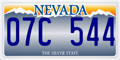 NV license plate 07C544