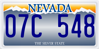 NV license plate 07C548
