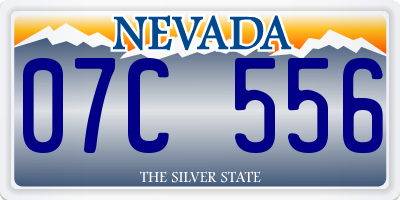 NV license plate 07C556
