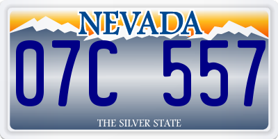NV license plate 07C557