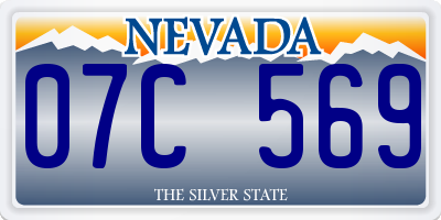 NV license plate 07C569