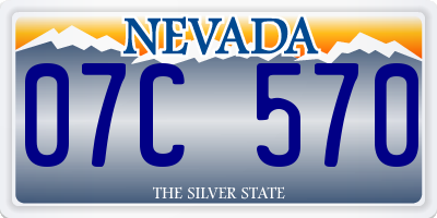 NV license plate 07C570