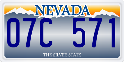 NV license plate 07C571