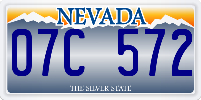 NV license plate 07C572