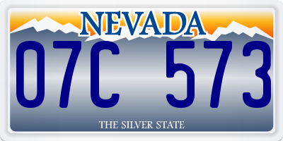 NV license plate 07C573