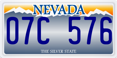 NV license plate 07C576