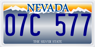 NV license plate 07C577