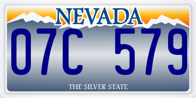 NV license plate 07C579