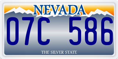 NV license plate 07C586