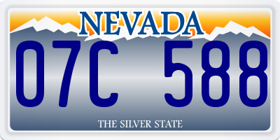 NV license plate 07C588