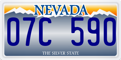 NV license plate 07C590