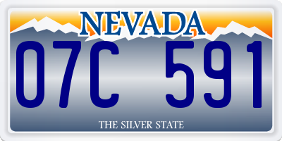 NV license plate 07C591