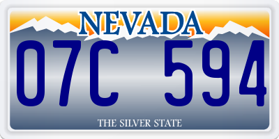 NV license plate 07C594