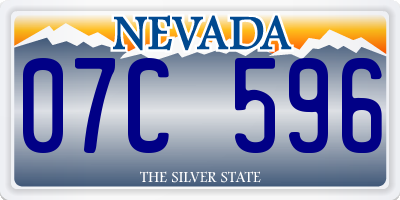 NV license plate 07C596