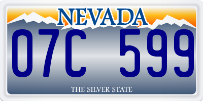 NV license plate 07C599