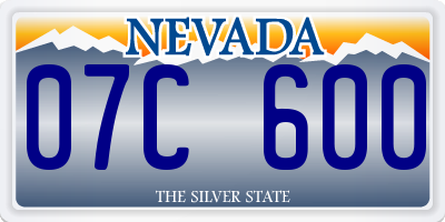 NV license plate 07C600