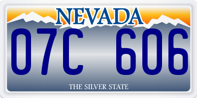 NV license plate 07C606