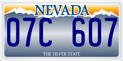 NV license plate 07C607