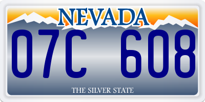 NV license plate 07C608