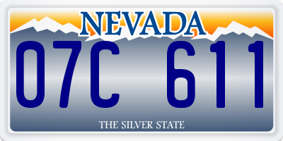 NV license plate 07C611