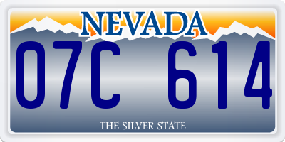 NV license plate 07C614