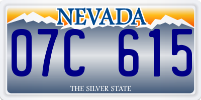 NV license plate 07C615