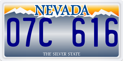 NV license plate 07C616