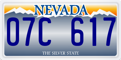 NV license plate 07C617