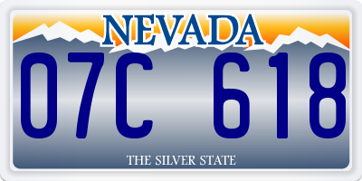 NV license plate 07C618