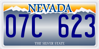 NV license plate 07C623