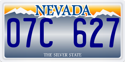 NV license plate 07C627