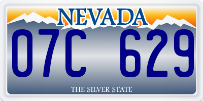 NV license plate 07C629