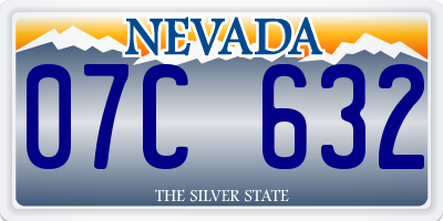 NV license plate 07C632