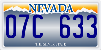 NV license plate 07C633