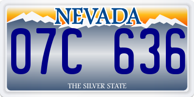 NV license plate 07C636