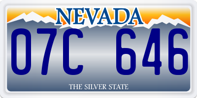 NV license plate 07C646