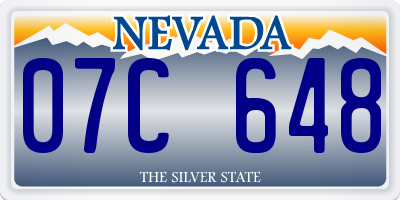 NV license plate 07C648