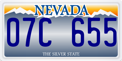 NV license plate 07C655