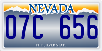 NV license plate 07C656