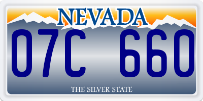 NV license plate 07C660