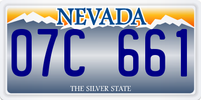 NV license plate 07C661