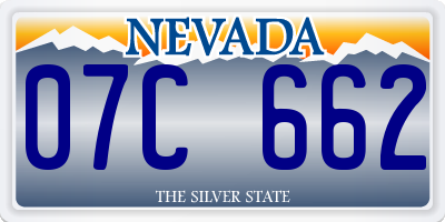 NV license plate 07C662