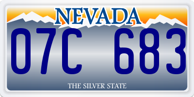 NV license plate 07C683
