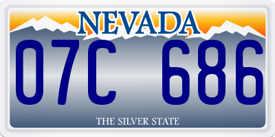 NV license plate 07C686