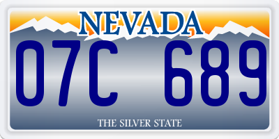 NV license plate 07C689