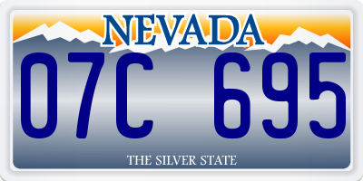 NV license plate 07C695