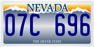 NV license plate 07C696