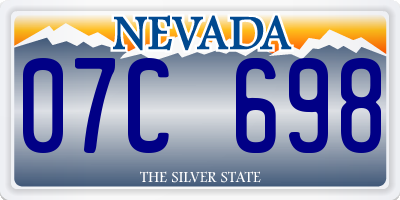 NV license plate 07C698